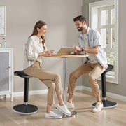 Sgabello sit stand nero, sgabello girevole regolabile in altezza fino a 82 cm, max 135 kg, sgabello ergonomico per casa, ufficio, officina
