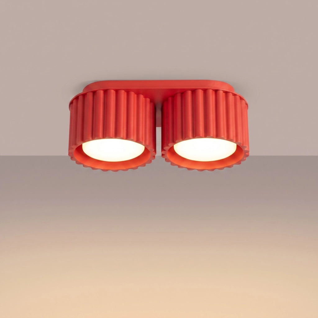 Plafoniera AURA 2 rosso Gx53