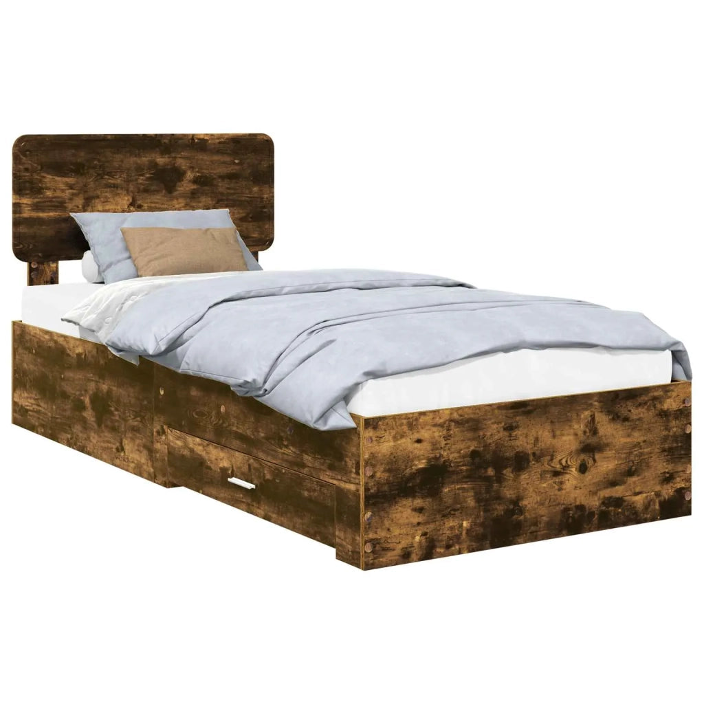 Struttura del letto Rovere fumé 90 x 200 cm Legno multistrato 3412422