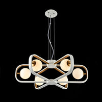 Lampada pendente Modern in Metallo Avola Bianco con Oro