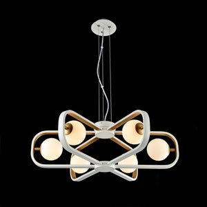 Lampada pendente Modern in Metallo Avola Bianco con Oro