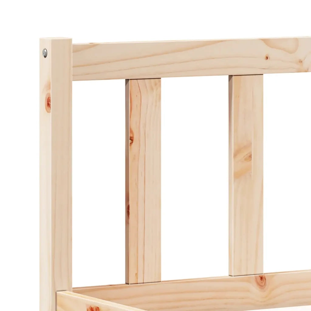 Letto Extra Lungo senza Materasso 140x220cm Legno Massello Pino