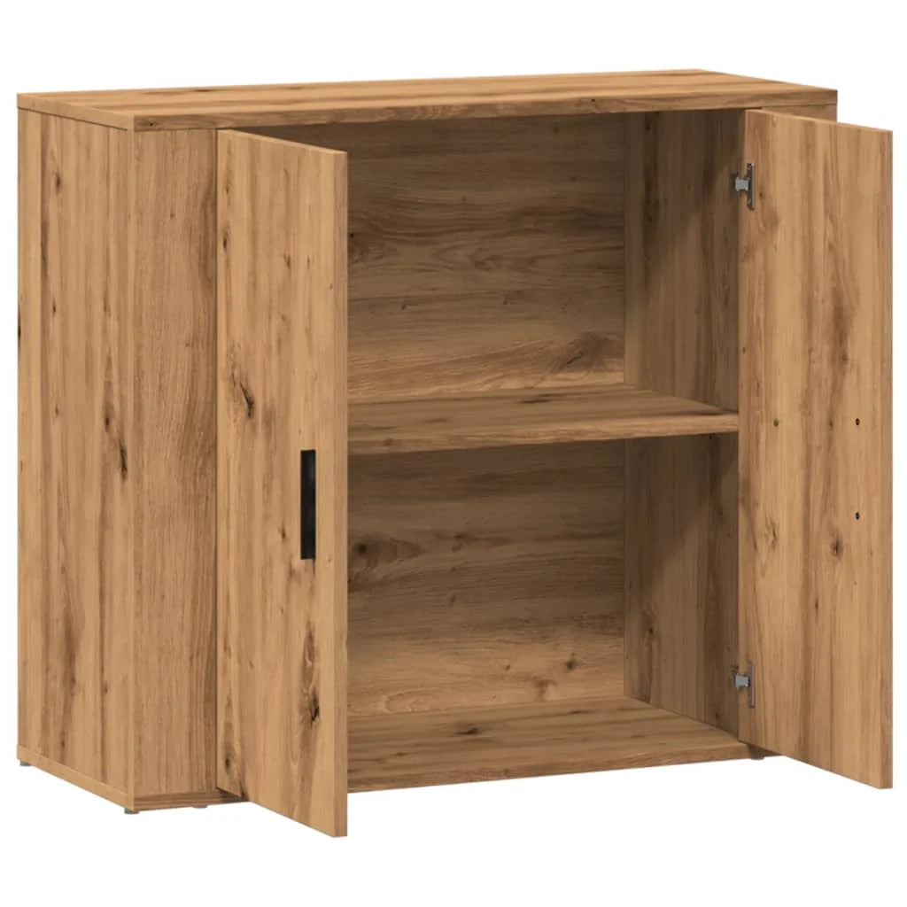 Credenza cassettiera cassettiera mobile contenitore organizer cucina soggiorno realizzato artigianalmente 80 x 33 x 70 cm derivati ​​del legno marrone 02_0030822