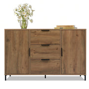 Cassettiera con 2 Ante e 3 Cassetti ¨C Xylo ¨C Rovere Scuro, 120x40x76
