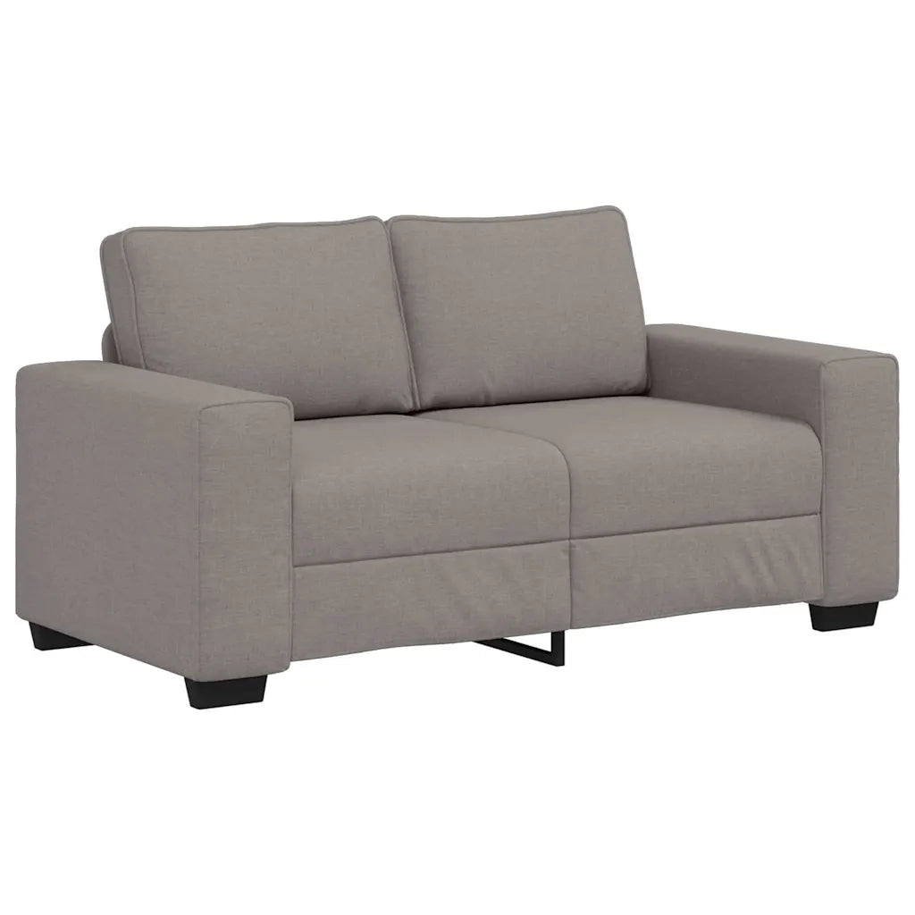 Set di Divani 2 pz con Cuscini Tortora in Tessuto