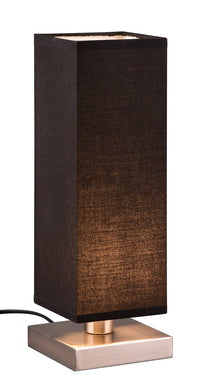 Lampada da Tavolo da Interno Attacco E14 in Metallo Nichel Satinato