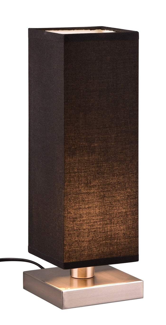 Lampada da Tavolo da Interno Attacco E14 in Metallo Nichel Satinato