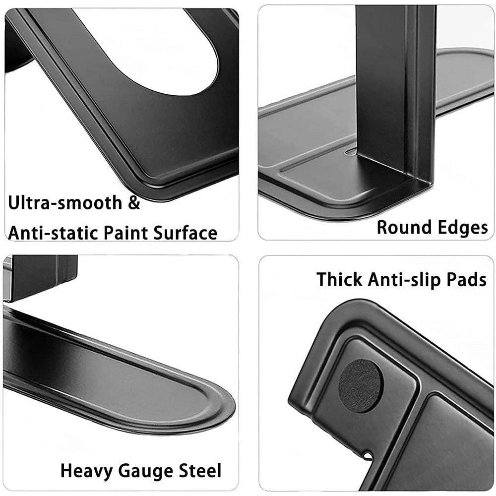 Trade Shop - Set 2 Pz Fermalibri In Metallo Antiscivolo Organizer Da Scrivania Supporto Libri -