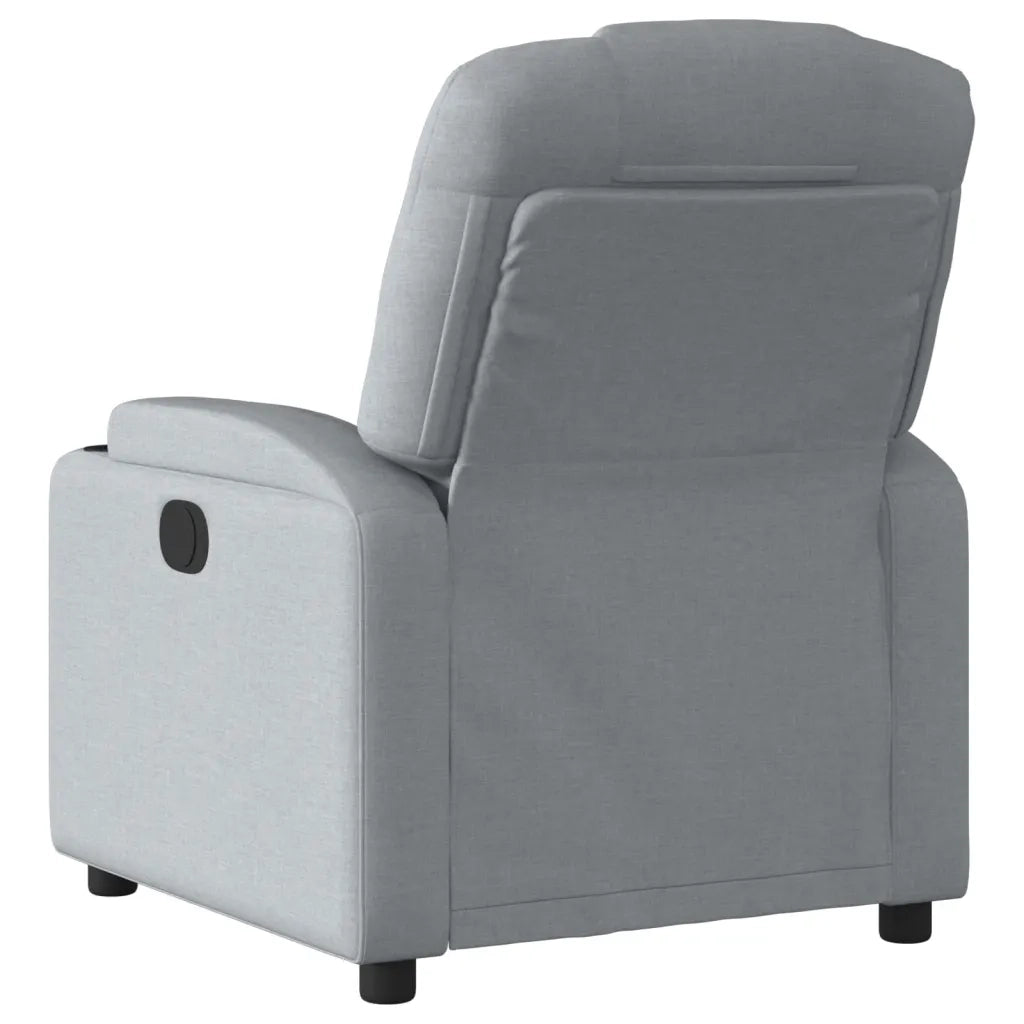 Divano Sedia-Poltrona Reclinabile in Tessuto Grigio Chiaro 497620