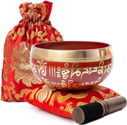 Set di campane tibetane - facile da suonare per principianti - Meditazione Mindfulness - Suono olistico - Guarigione dei 7 Chakra - Regalo - manufatto artigianale - Crimson