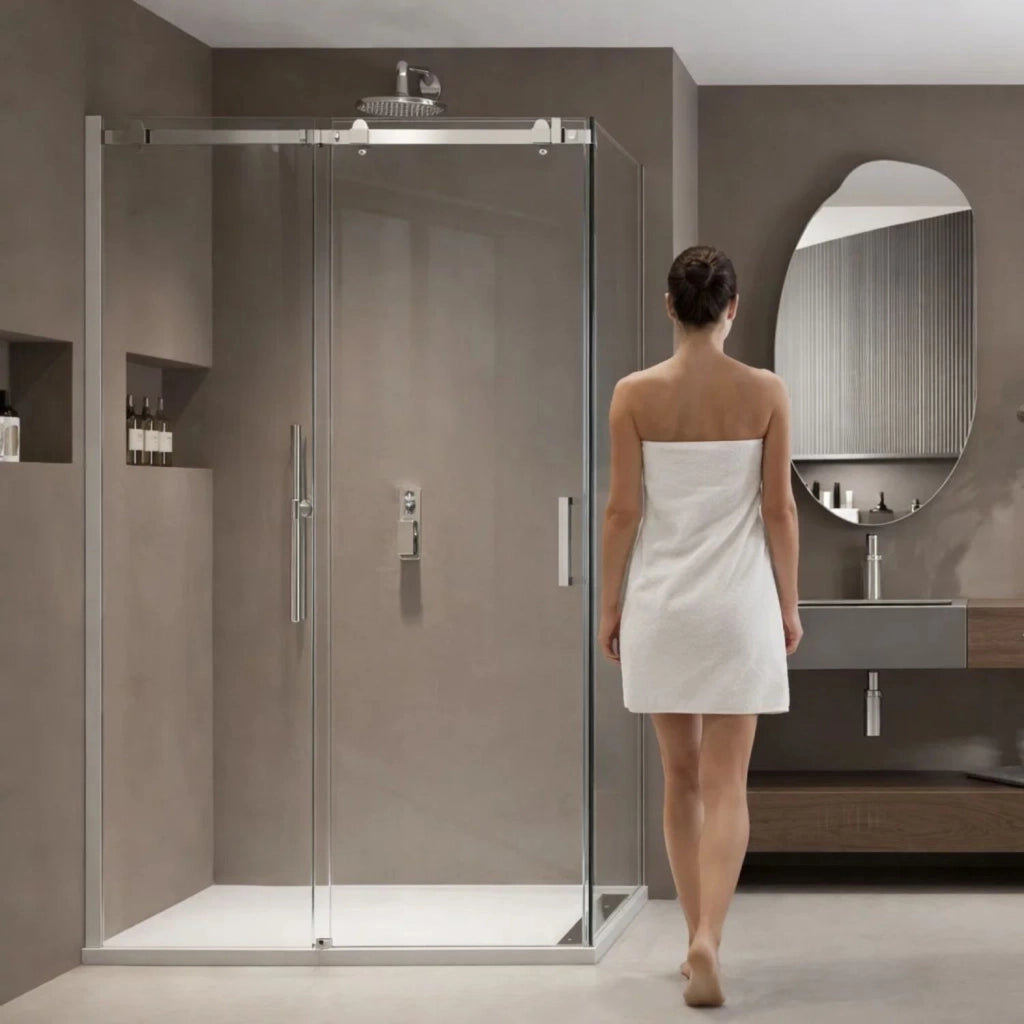 Lato fisso porta doccia scorrevole gemma design moderno *** misure 97-99xh200 cm, confezione 1