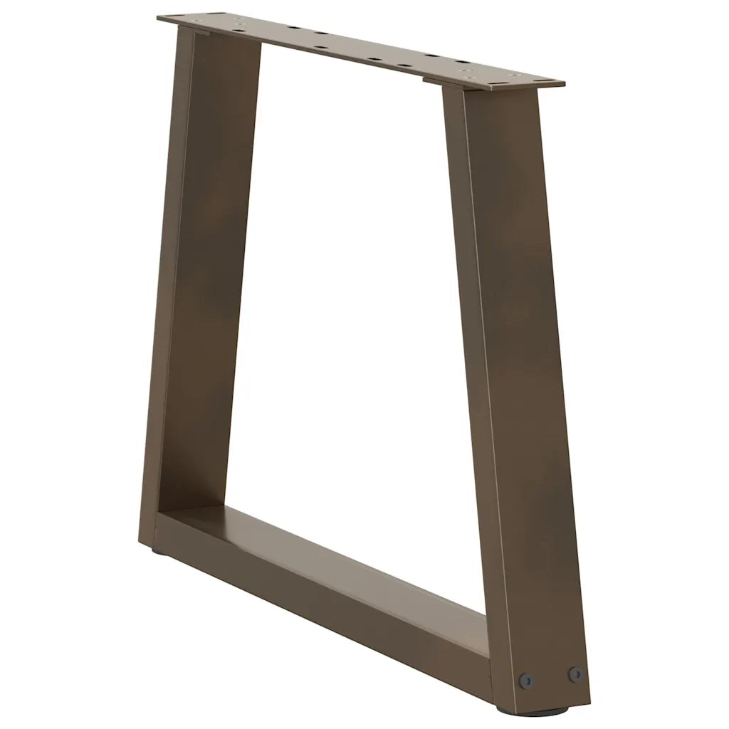 Gambe per Tavolino da Caffè a Forma di V 2 pz Acciaio Naturale 50x(42-43,3) cm Acciaio 4012551