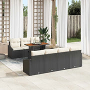 Set Divano da Giardino con archiviazione 8 pcs Nero Poly Rattan 3358532