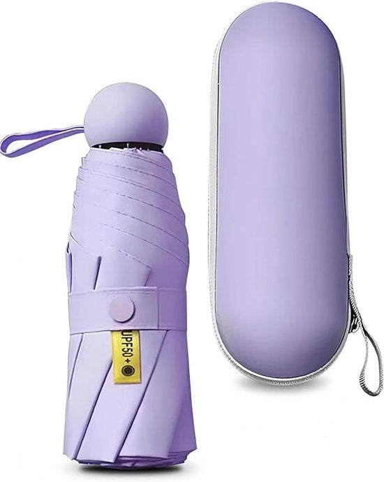 Paraplu da viaggio pieghevole, ombrello da viaggio portatile, ombrello compattabile impermeabile, mini ombrello 8-ribose, universale, impermeabile e resistente ai raggi UV.