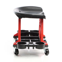 Sgabello per officina con ruote, sedile girevole a 360°, con portautensili, sgabello meccanico con portata fino a 150 kg