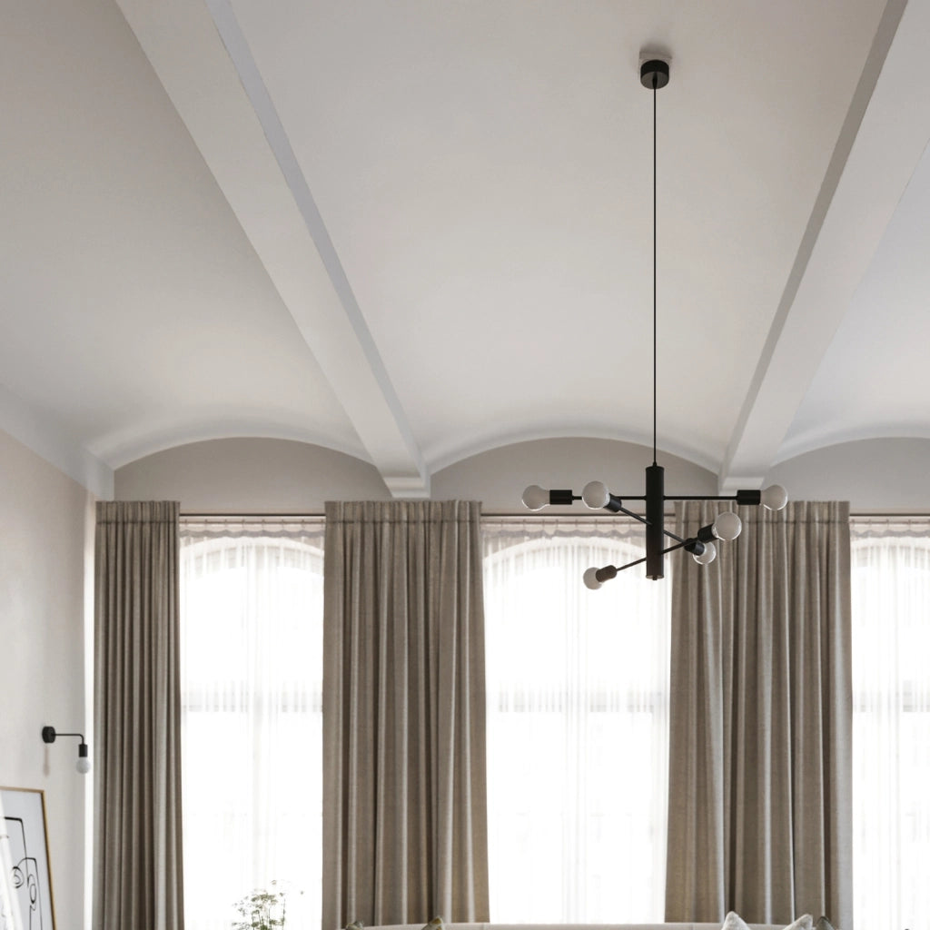 Lampadario Basilik Pure Lume nero metallo 5xE27 IP20