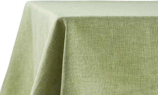 Tappeto da tavolo impermeabile - lavabile - per esterno - per tavolo da pranzo - finitura in lino - 130x260 cm - copertura da tavolo