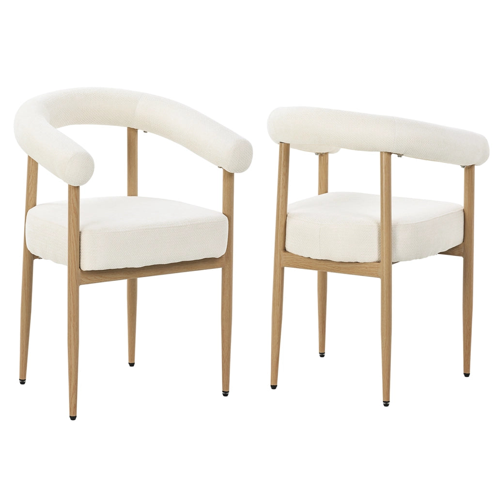 Sedie da Pranzo Imbottite Set 2 Pezzi ¨C MINIMAL ¨C Struttura Metallo, Design Moderno