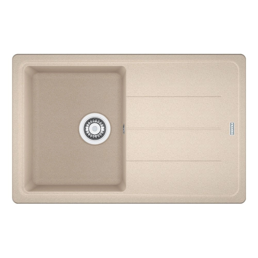Lavello 1 vasca Franke Boston BFG61178 con gocciolatoio reversibile 78x50 cm. colore avena