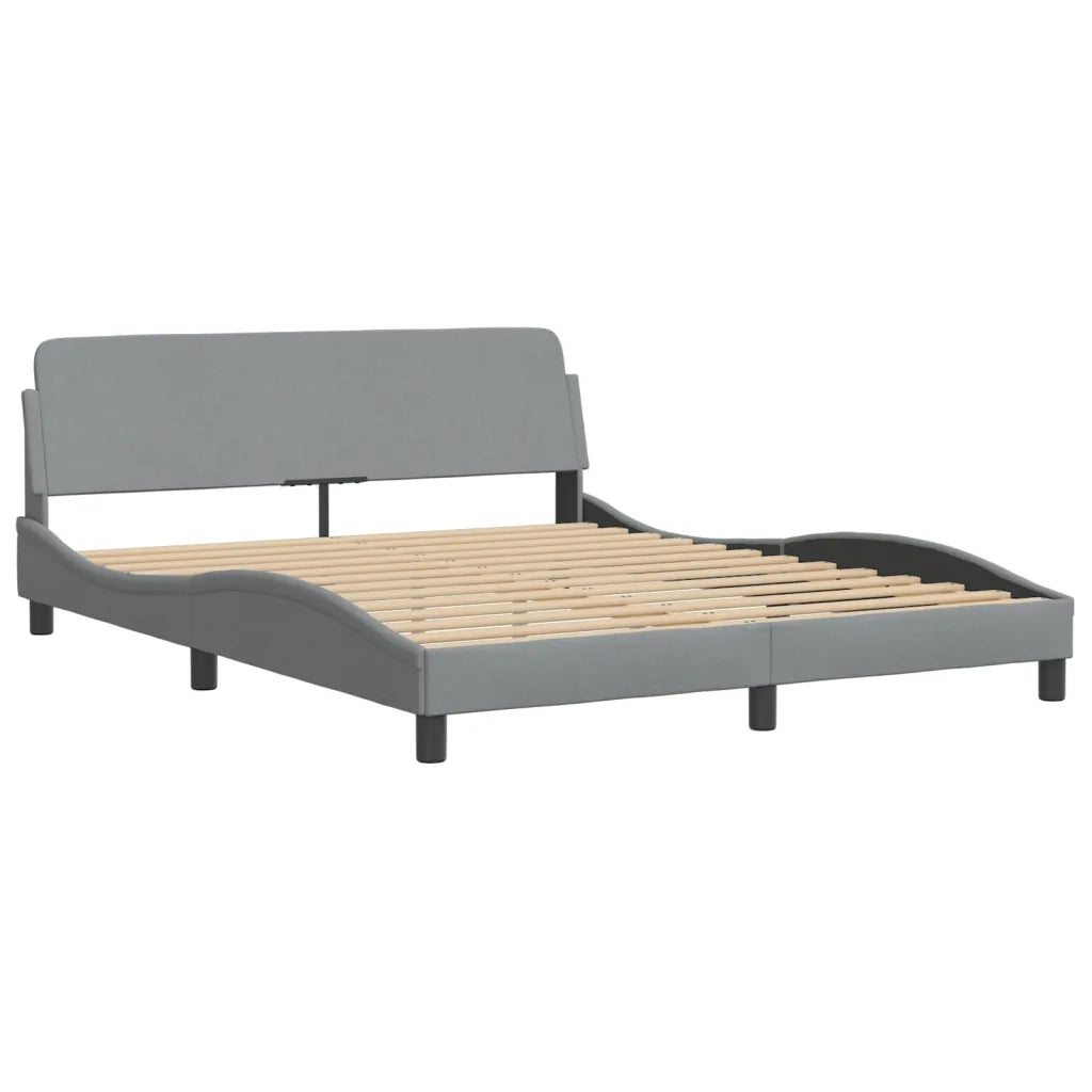 Giroletto con LED senza Materasso-Struttura Letto Hvar 160x200 cm Tessuto 673815