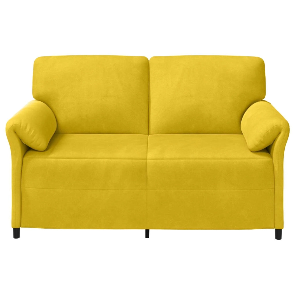 Divano a 2 Posti Giallo 158 x 83 x 95 cm Velluto 42033960