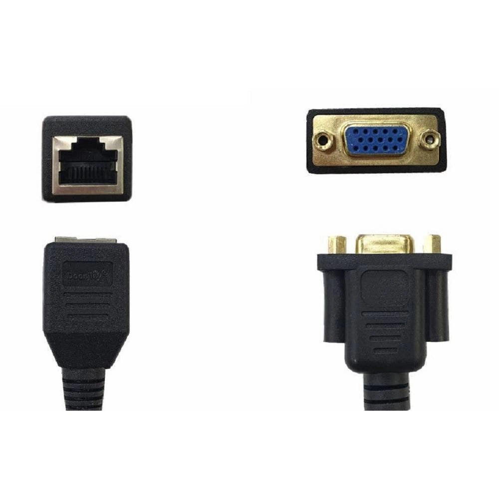 Trade Shop - Cavo Adattatore Convertitore Da Vga Femmina A Rj45 Lan Femmina 15 Cm Vga-rj45 -