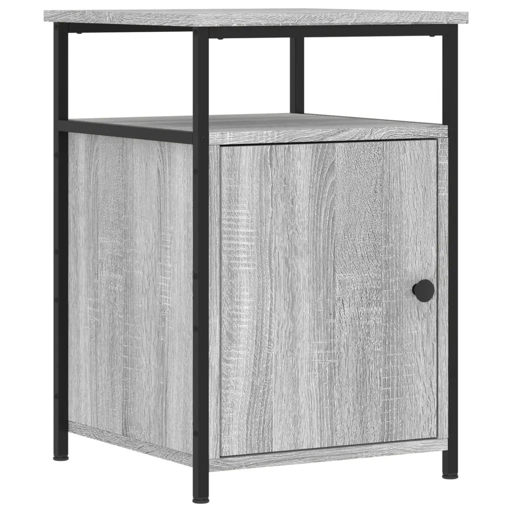 Comodini 2 pz-Set di 2 Tavolino da notte Grigio Sonoma 40x42x60 cm in Legno Multistrato 896233