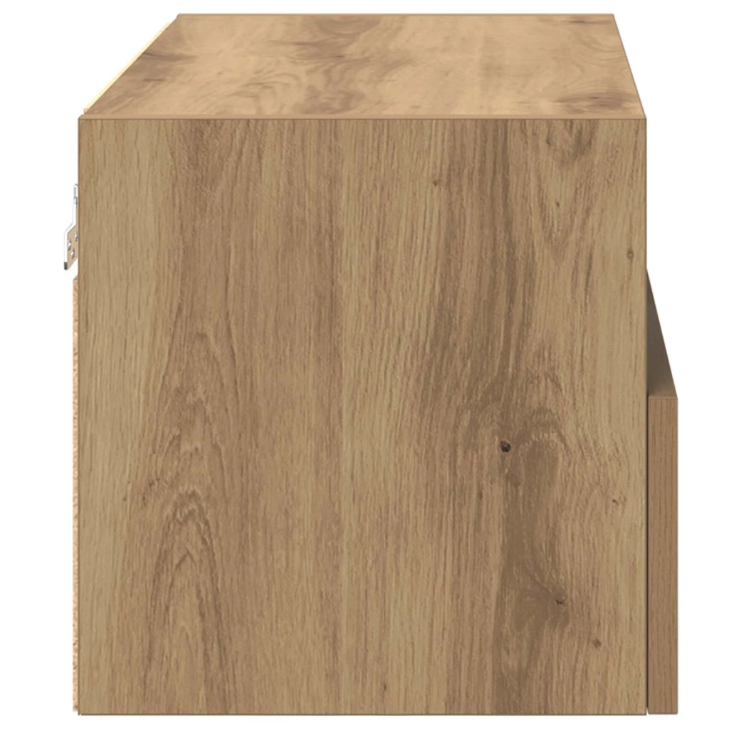 Mobile TV da parete Rovere artigianale 60 x 30 x 30 cm