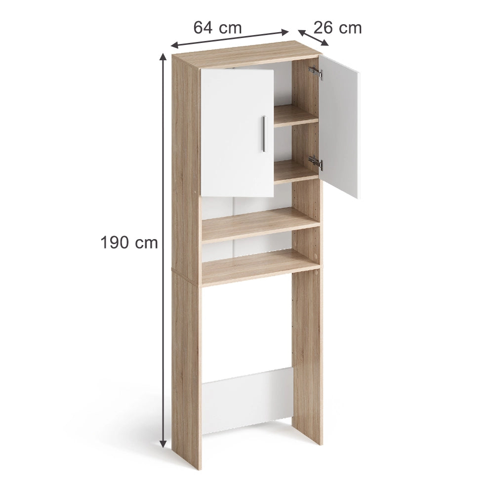 Vicco Mobile lavatrice Bianco/Sonoma 64 x 190 cm