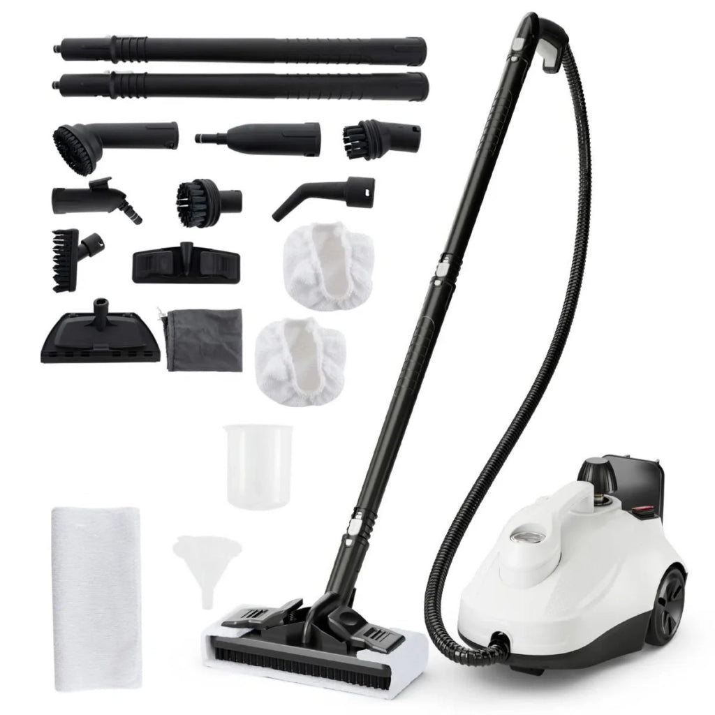 Pulitore a vapore portatile 36 x 26 x 23 cm pulizia potente e veloce moderno PP bianco 20_0012910