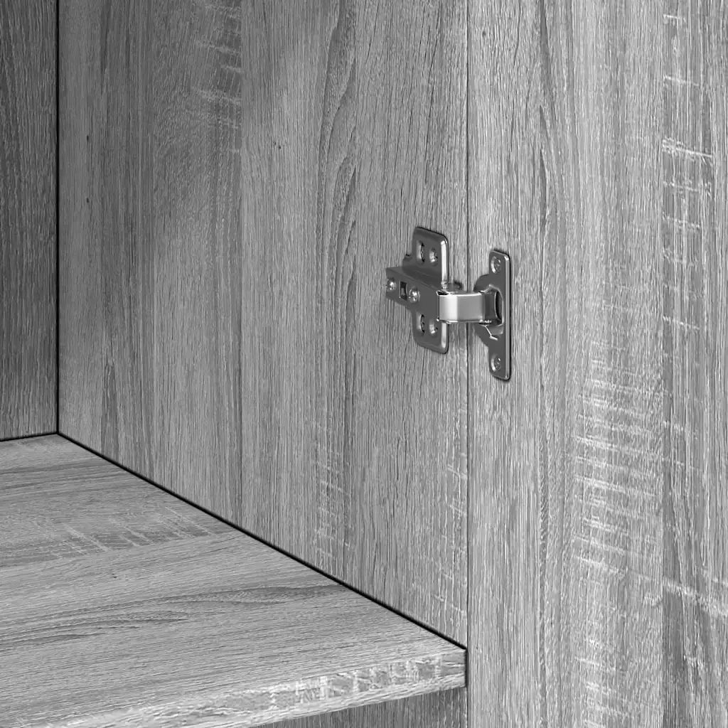 Credenza Grigio Sonoma 70x42,5x185 cm in Legno Ingegnerizzato
