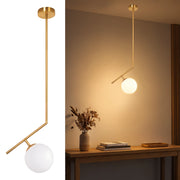 ZMH Lampada a Sospensione 1 Luce Vetro G9 Moderna per Camera Soggiorno senza lampadine