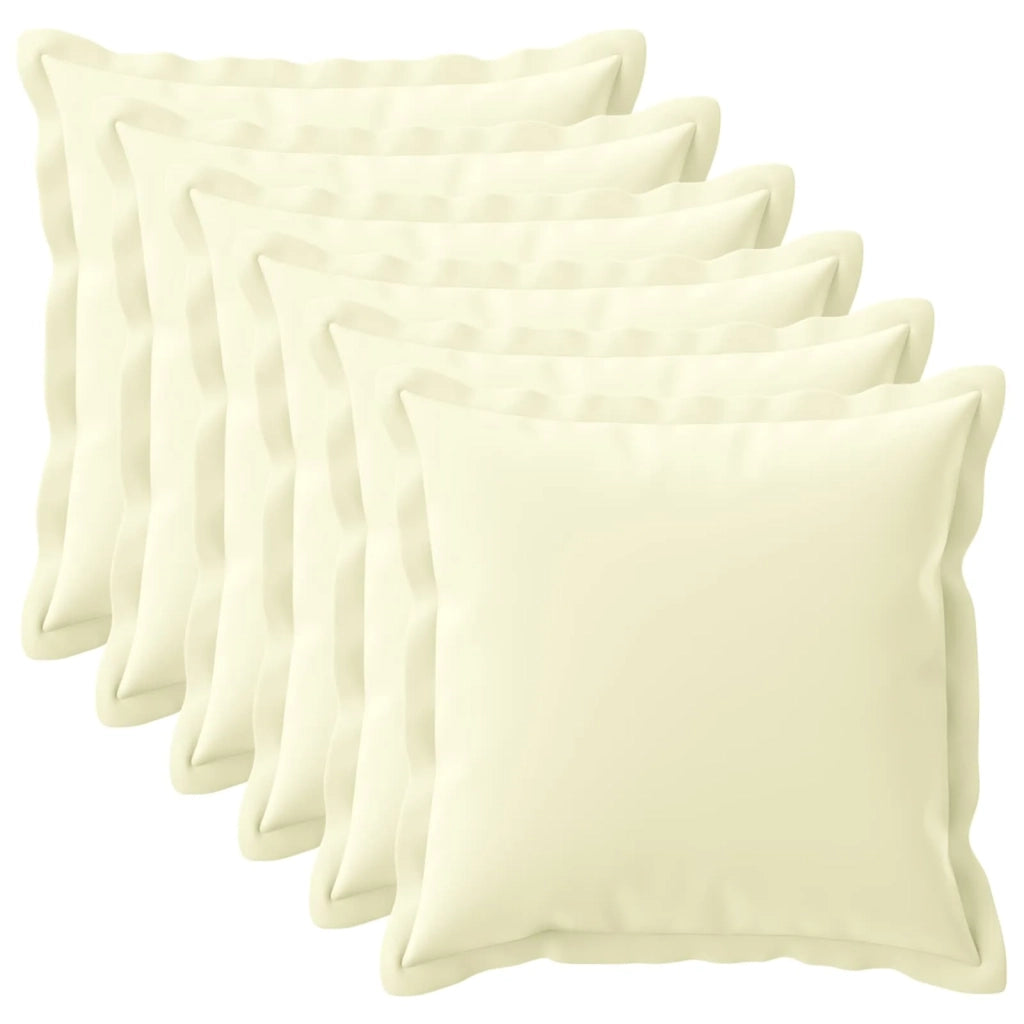 Federa 6 pcs HOUTEN Crema 65 x 65 cm Poliestere 921108