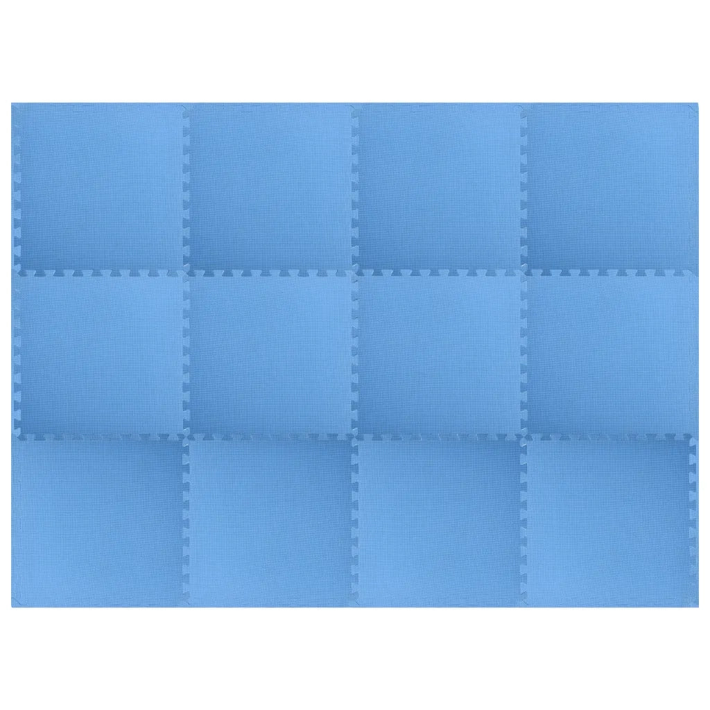 Tappetino a Incastro 12 pz 4,32 ãŽ¡ Schiuma EVA Blu cod mxl 78648