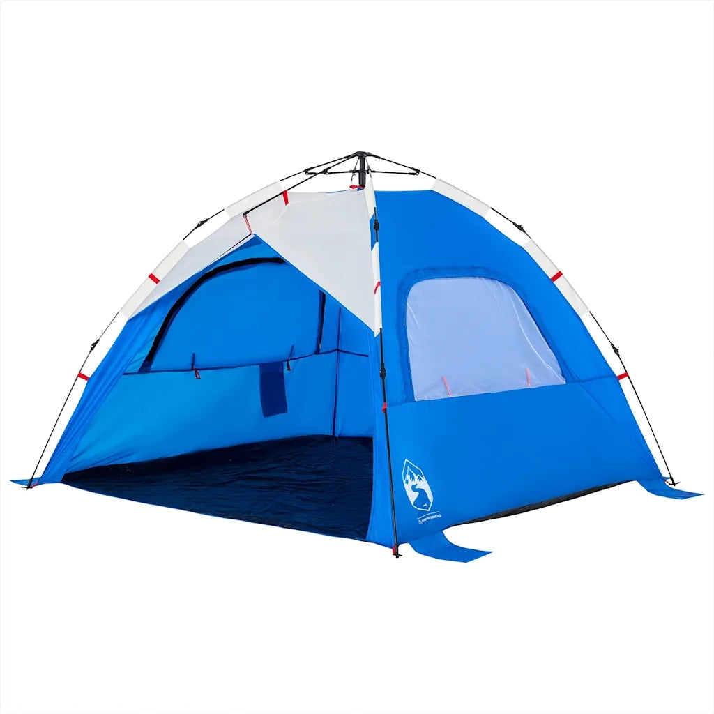 Tenda da Spiaggia 3Persone Azzurro Rilascio Rapido Impermeabile 4005314