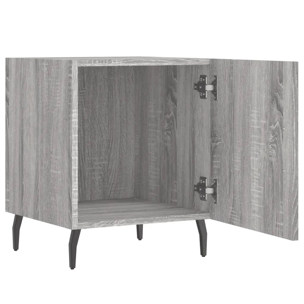 Set di 2 Comodini | Armadio da Notte | Mobiletto da notte Grigio Sonoma 40x40x50 cm in Legno Multistrato