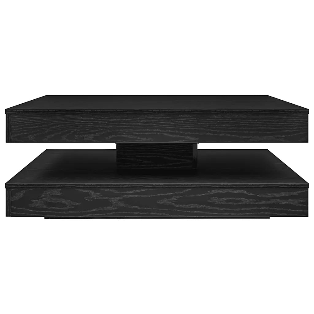 Tavolino da Caff¨¨ Girevole a 360 Gradi-Tavolino da soggiorno Nero 90x90x34,5 cm