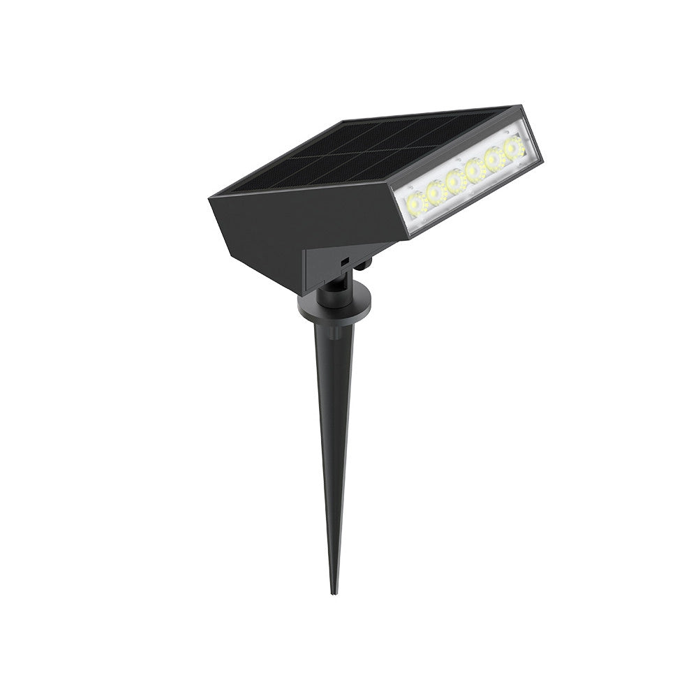 F07 Faretto Led 500Lm Con Picchetto, Pannello Solare e Crepuscolare