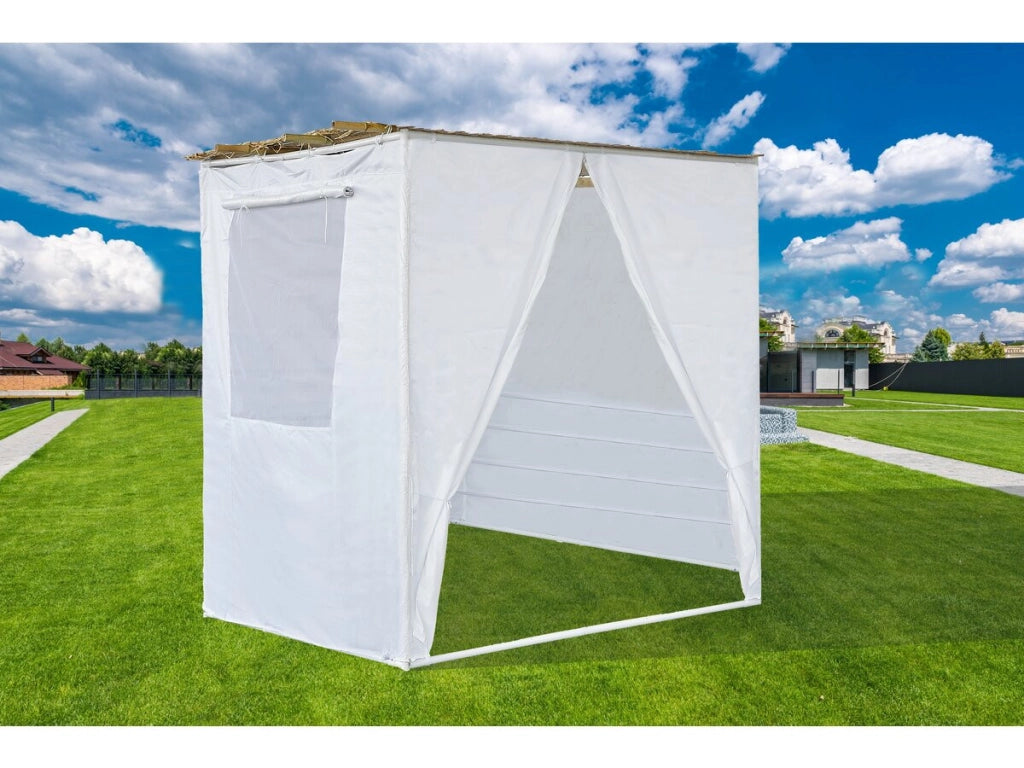 Sukkah in NINA Kit regolabile 2 x 2 con 1 rotolo di bambù e 2 listelli di legno