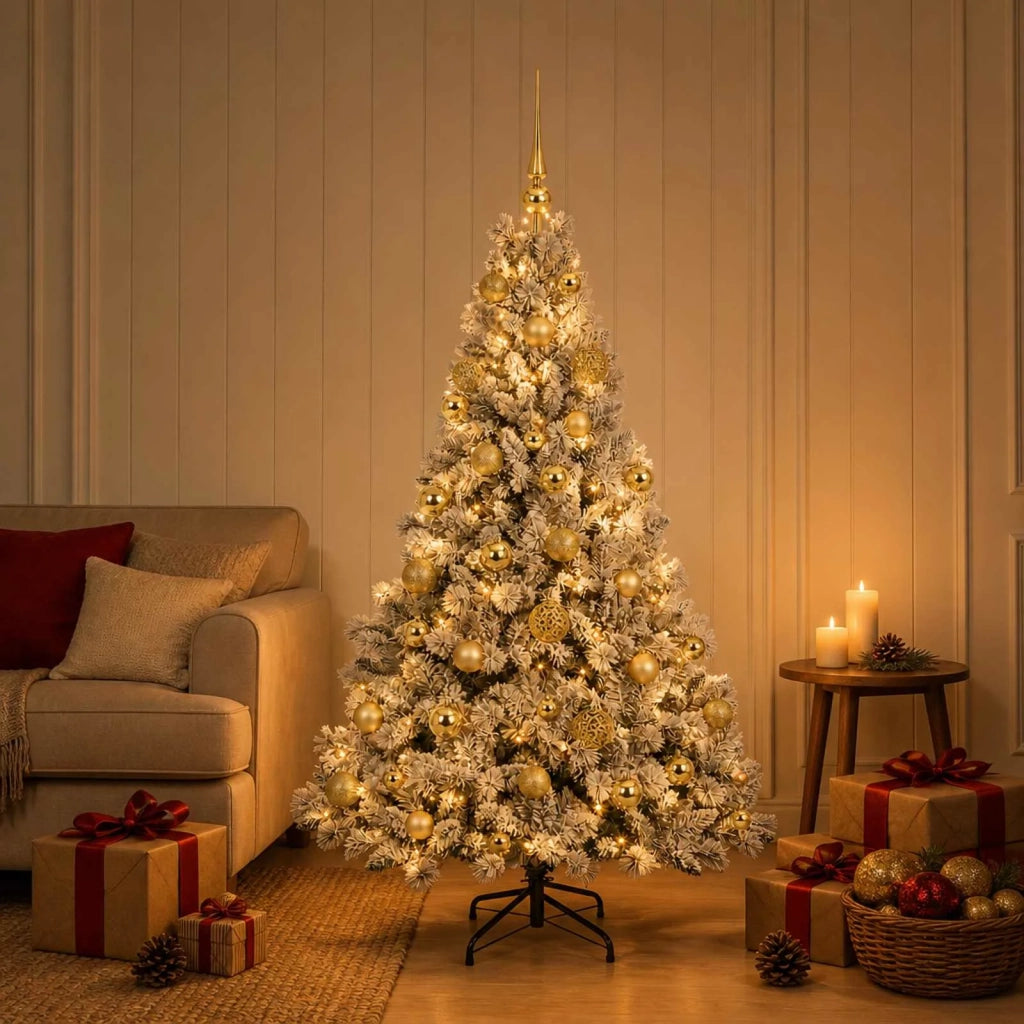 Albero di Natale Artificiale con Palline 120 cm 150 LED 3465675