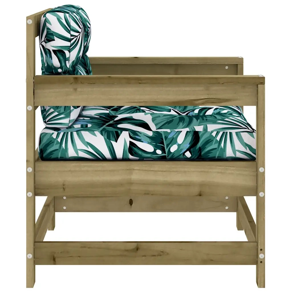 Sedie da Giardino con Cuscini 2 pz | Sedie da Esterno in Legno Impregnato di Pino