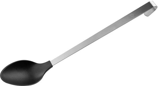 Servizio per portare, cucchiaio in acciaio inossidabile plastico, colore nero/argento