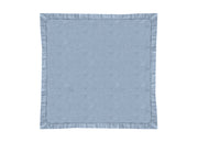 Tovaglia Cucina Soggiorno In Cotone Con Orlo A Giorno In Tinta Unita Ajour - 85x85cm - Blu Melange
