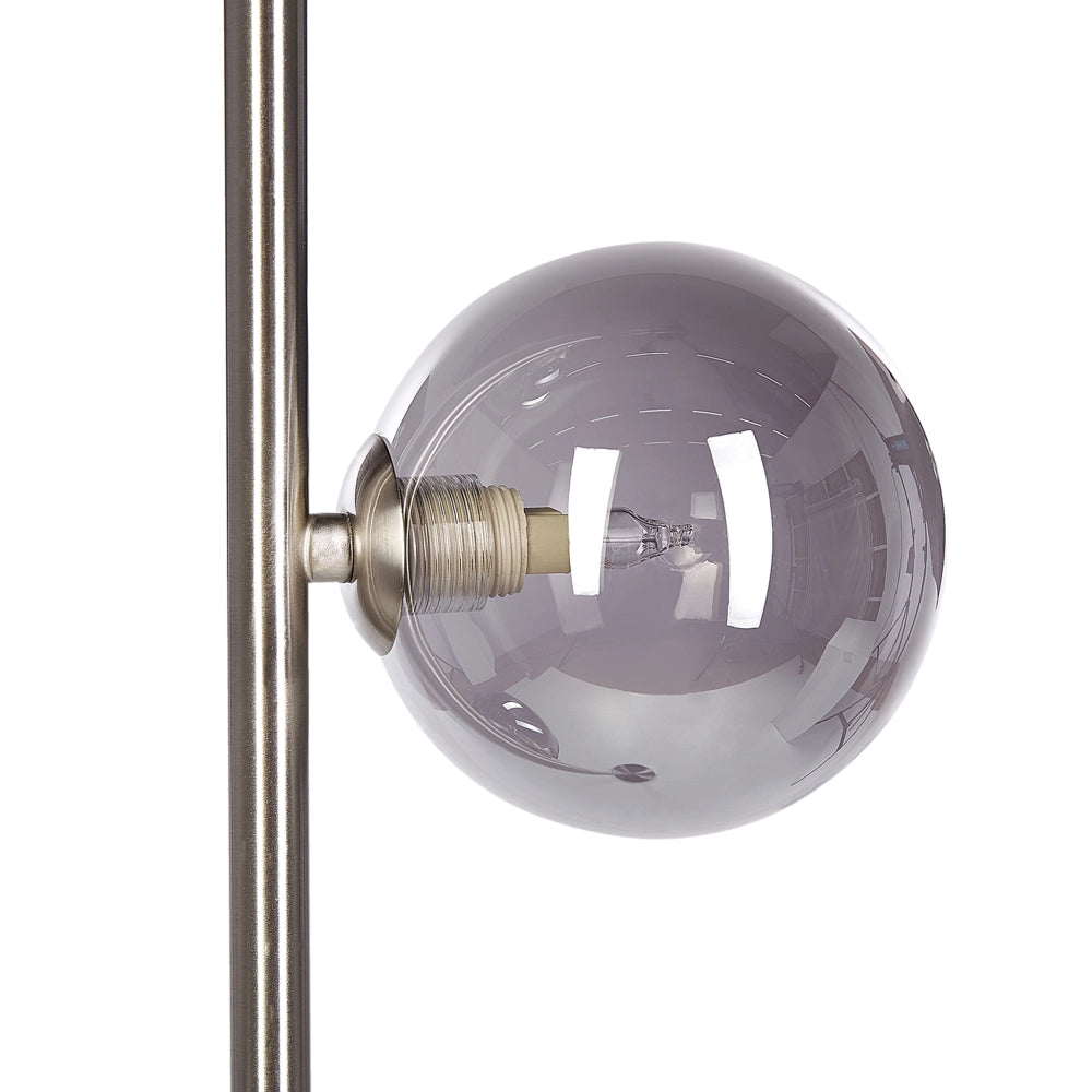 Lampada da terra in metallo con 3 luci metallo argento chiaro soggiorno camera da letto moderno contemporaneo