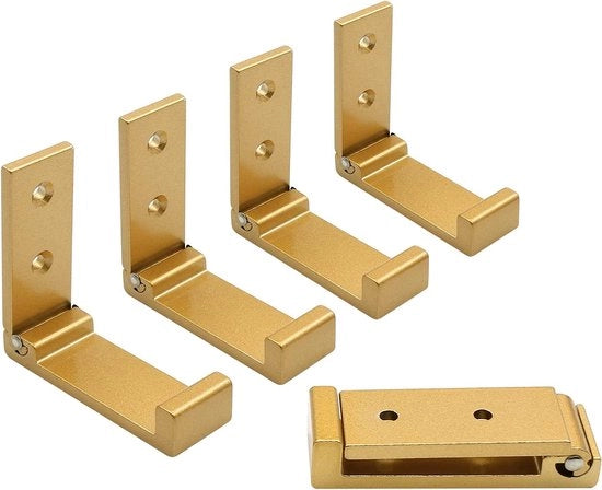 5 Pezzi di Cappelli da Parete Opvoluti in Alluminio per Bagno, Camera da Letto e Vestiaro