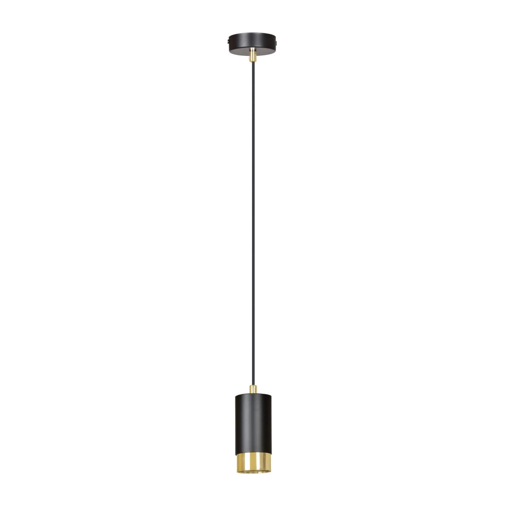Emibig Fumiko lampada a sospensione nero oro GU10 Ø8 cm
