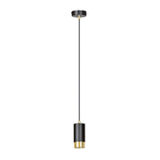 Emibig Fumiko lampada a sospensione nero oro GU10 Ø8 cm