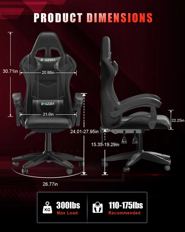 Sedia da gaming,  Sedia da gaming professionale con tecnologia LED RGB integrata, con poggiatesta, supporto lombare e braccioli