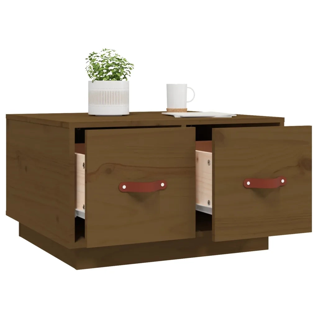 Tavolino da Salotto ambra 60x53x35 cm Legno Massello di Pino 820969