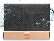 Pavimento di Pulizia Esterno 60 x 90 cm Resistente alle Intemperie e Antiscivolo - Grigio-Nero, Esterno e Interno